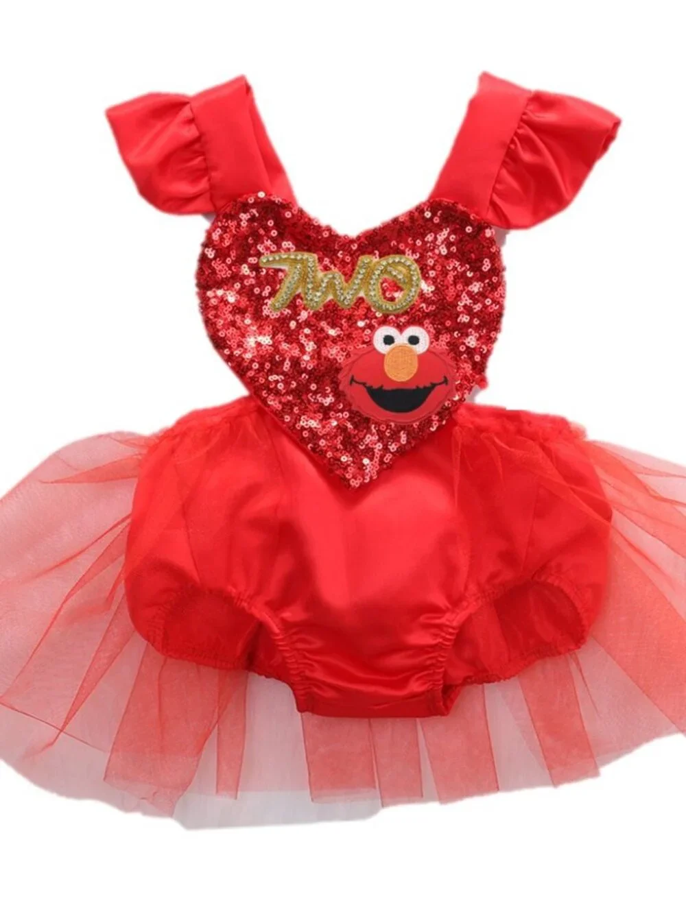 Elmo Dress Elmo Second Birthday Outfit Elmo Clothes Sesame Street Dress